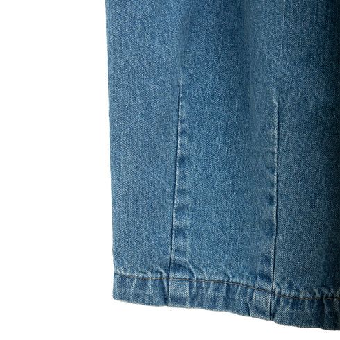 Anglan Rigid Indigo Denim Balloon Pants Light Blue Degli Uberti